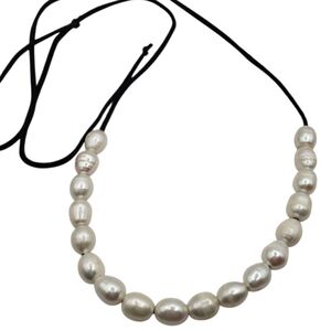 Freshwater Pearls on String Cord  Necklace